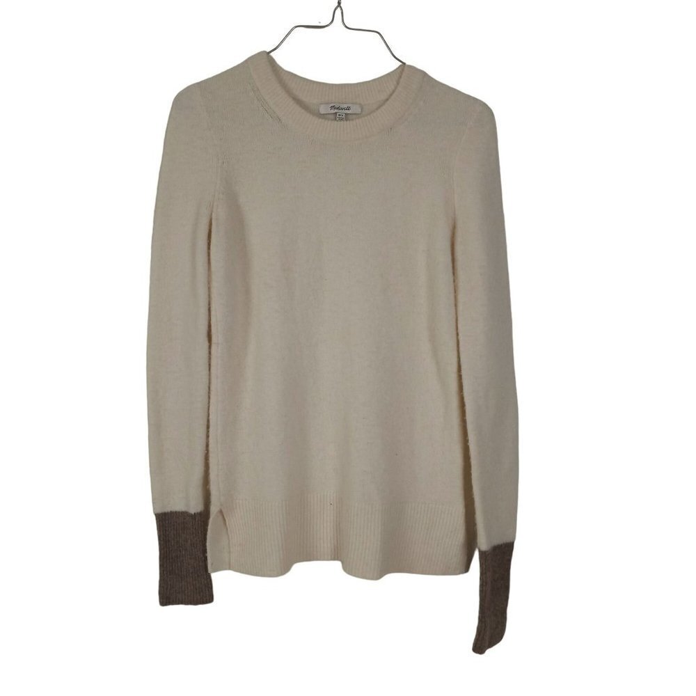 Madewell colorblock fremont sweater XXS Brown Cuffs